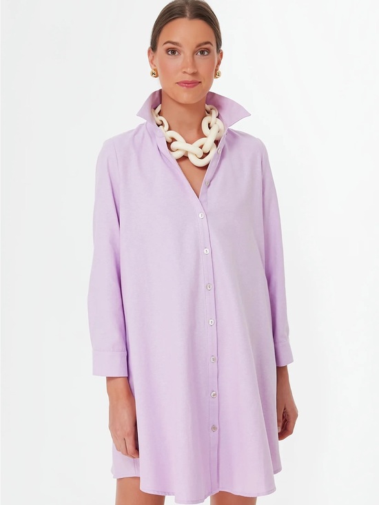 Tuckernuck Dresses & Skirts - POMANDER PLACE Lavender Oxford Harris Shirt Dress